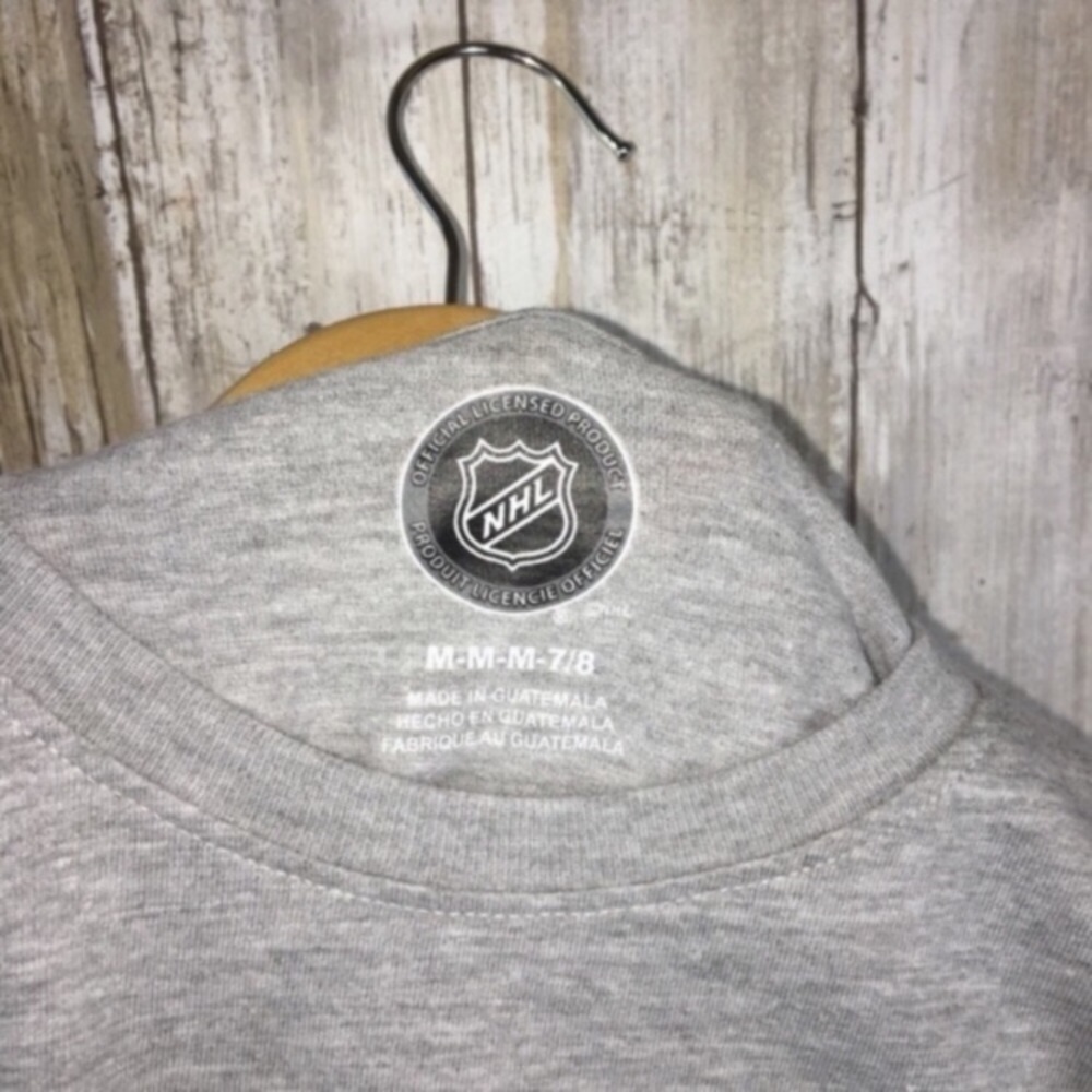 Pittsburgh Penguins Girls Tee Medium Gray NHL Kids Hockey Shirt - Picture 5 of 5